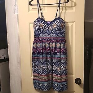 Blue Aztec Print dress